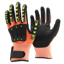 NMSAFETY TPR Gants mécaniques Sécurité Travail sable Nitrile boucle magique anti-impact